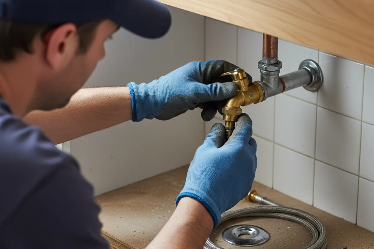 Shutoff valve and fitting work during Burst Pipe Repair in Dalhart